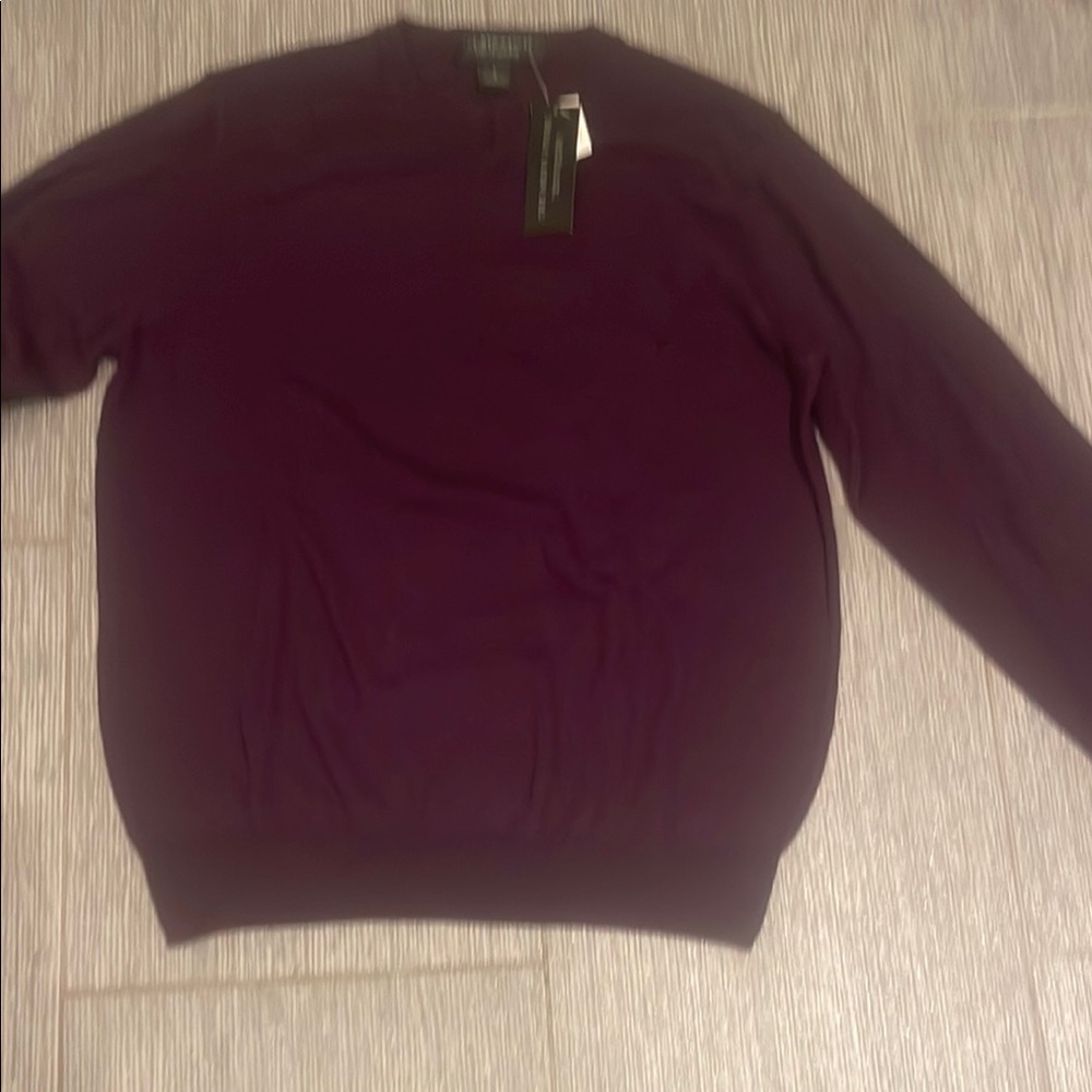 New with tags Rich purple grape Men’s S sweater from Bloomingdales Merino wool